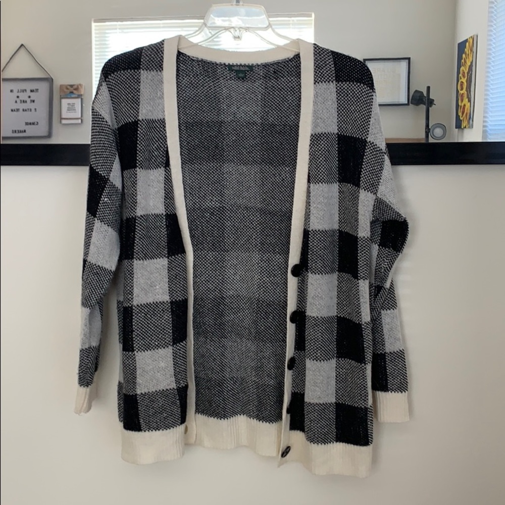 Wild Fable Plaid L Cardigan